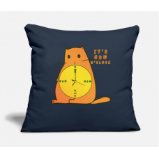 It S Now O'clock Be Present And Stop Overthinking Navy Pillow